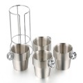 Stainless Steel Coffee Stacked Cups 4 Set